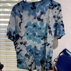 Pink Blue Tie-Dye T-Shirt